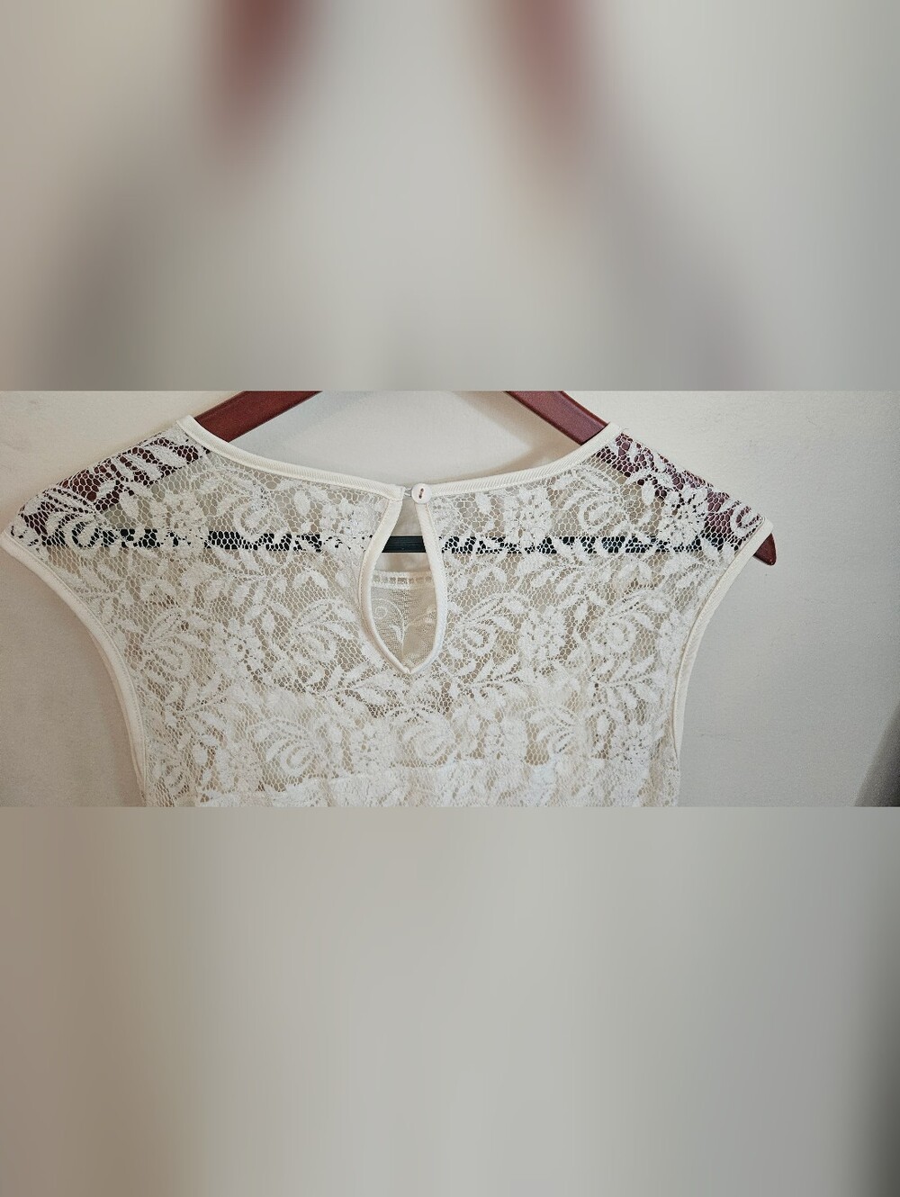 Vintage Cream Lace Mini Dress - Picture 6 of 7